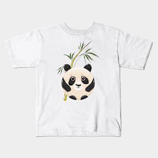 Cute panda bear and bamboo Kids T-Shirt